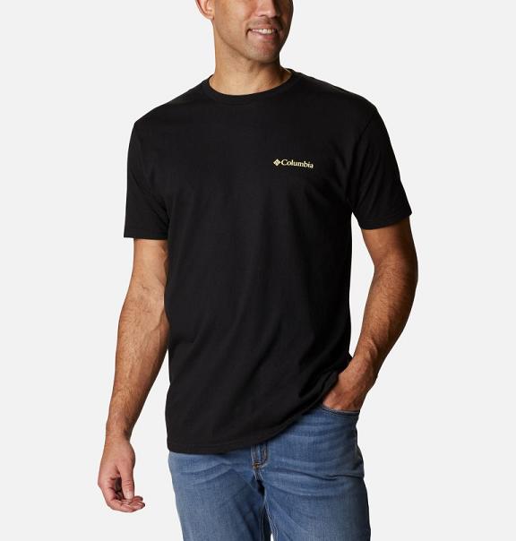 Columbia Backpacking T-Shirt Black For Men's NZ84053 New Zealand